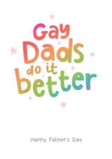 Fun Fathers Day Card - Gay Dads created by Blue Kiwi Design