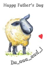 Cute Father's Day Card - Suffolk Sheep created by Kate Garrett