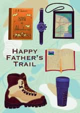 Classic Father’s Day card - Traveler’s stuff - hiking stuff -  Father’s trail created by OsA