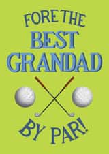 Cute Father's Day Birthday Card - For Grandad - Golf Pun created by Angelicabydesign
