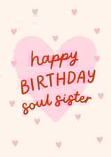 Cute Birthday Card for Best Friend - Bestie Birthday Card - To My Soul Sister created by BW Illustrations