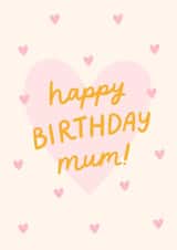 Cute Birthday Card for Mum - Happy Birthday Mum - Sending Birthday Love created by BW Illustrations