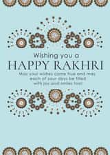 Happy Raksha Bandhan | Blue Fireworks created by Eastern Print Studio