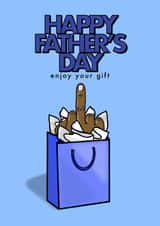 Cheeky Father’s Day Card - Middle Finger Gift Bag created by fyou cards
