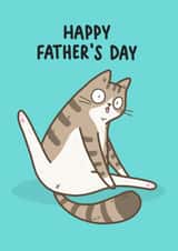 Funny Father's Day Card - For A Cat Dad - From The Cat created by Camille Medina