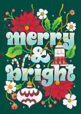 Classic Christmas Card - Merry & Bright created by Anthea Designs by Priyadarshini