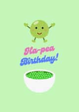 Happy Birthday (ha-pea) funny pun card to celebrate an family or friend's day! created by Bethany