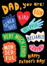 Bright Father's Day card for a Dad who is everything and more! created by Sarah-Anne Brown