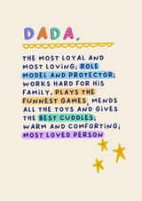Heartfelt Fathers Day Card - For Daddy - Most Loved Person created by Sarah Harding