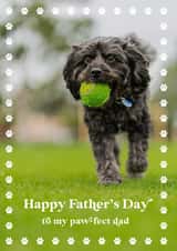 Personalised Father's Day Photo Card created by @tikkled.pink - Cute Fathers Day Photo Card - From The Dog - Pawfect