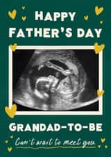 Personalised Father's Day Photo Card created by @tikkled.pink - Cute Fathers Day Photo Card - From The Bump - For Grandad-to-be
