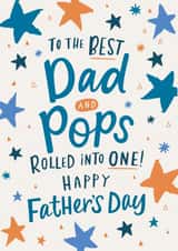 A heart warming Father's Day card for a dad who is also a Pops - Stars created by Dotty Black