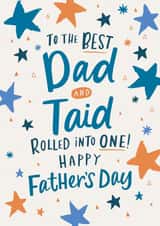 A heart warming Father's Day card for a dad who is also a Taid - Stars created by Dotty Black