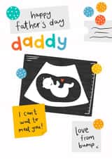 Cute Father's Day Card - From the Bump - For Dad To Be - Fridge Scan Picture created by Charley Muttitt