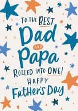 A heart warming Father's Day card for a dad who is also a Papa - Stars created by Dotty Black