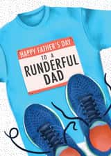 Fun Father's Day Card - Runderful Dad - Running Pun created by Debbie Daley Illustrations