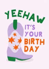 Yeehaw It's Your Birthday! Cowgirl Birthday Card created by Amelia Ellwood