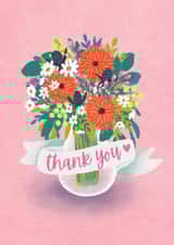Pretty Thank You Card - For Her - Flowers created by Isabelle Wood Art