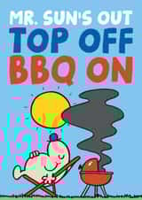 Fun Father's Day Card - Mr Men - For The BBQ King created by Mr. Men