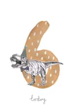 Cute Birthday Card - 6th - Dinosaur - T-Rex created by Halle-lula P
