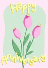 Cute Anniversary Card for Significant Other - Floral Pastel - Happy Anniversary created by rcdesigns