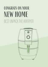 A new home means new airfryer! Funny new home card for your loved one created by Designs by Elena
