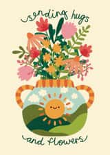 Pretty Thinking Of You Card - Flowers - Sunshine - Hugs created by Gemma Pratt
