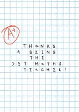 Cute Thank You Card - For Maths Teacher - Maths Symbols created by Jamie Lindsay