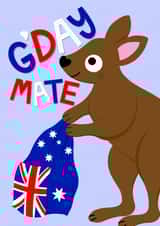 Cute Leaving Card - Kangaroo - Australia Emigration created by Ludicrous Prints