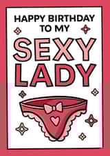 Fun Birthday Card - For Girlfriend or Wife - Sexy Lady created by Paul Stevens