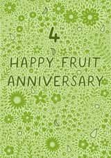 Pretty Anniversary Card - 4th - Fruit created by Pear Tree Press