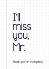 Cute Thank You Card - For Teacher - Teaching Assistant - Teacher Leaving created by Bev O'Connor || @oconnordesign