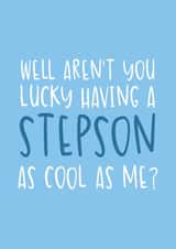 Funny Father's Da Card - For Stepdad - A Stepson as Cool as Me created by Brogan Thomas