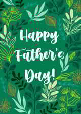 Father’s Day card, botanical theme created by TAmber Graphics