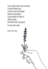 Trauma Survivor card by Kelly The Poet created by Kelly The Poet