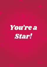 Cute greetings card for a friend or relative - you're a star - well done created by Ellie Foster
