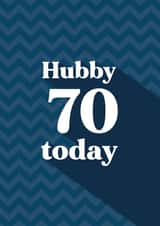 Classic Birthday Card - For Husband - 70 Today created by Quinton cards