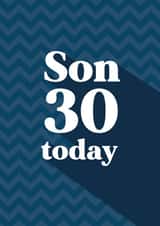 Classic Birthday Card - For Son - 30 Today created by Quinton cards