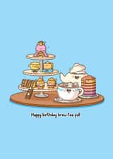 Afternoon Tea Birthday Card - Cute Pun Greeting Card created by Toastedink