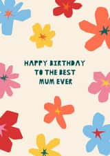 Pretty Birthday Card - For Mum - Bold Floral created by Cut It Out