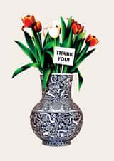 Pretty Thank You Card - Tulip Vase created by Folio | Ian Owen