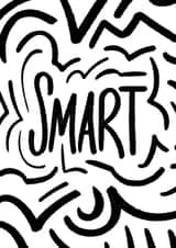 Arty Exams Card - For Him - Smart created by Luke Lasenby