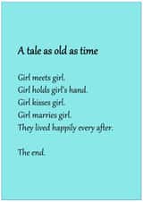 Cute wedding card for lesbian/LGBT marriage created by Spuggly Cards