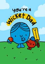 Cute Father's Day Card - Mr Men - Cricket Pun created by Mr. Men