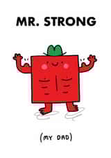 Cute Father's Day Card - Mr Men - Mr. Strong created by Mr. Men
