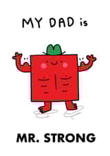 Cute Father's Day Card - Mr Men - Mr. Strong created by Mr. Men