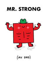 Cute Father's Day Card - Mr Men - Mr. Strong created by Mr. Men