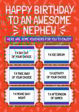 Cute Birthday Card - For Nephew - Voucher Gift created by AbiGoLucky