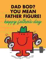 Funny Father’s Day Card - Mr Strong - Dad Bod Father Figure created by Mr. Men