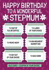 Funny Birthday Card - For Step Mum - Voucher Gift created by AbiGoLucky